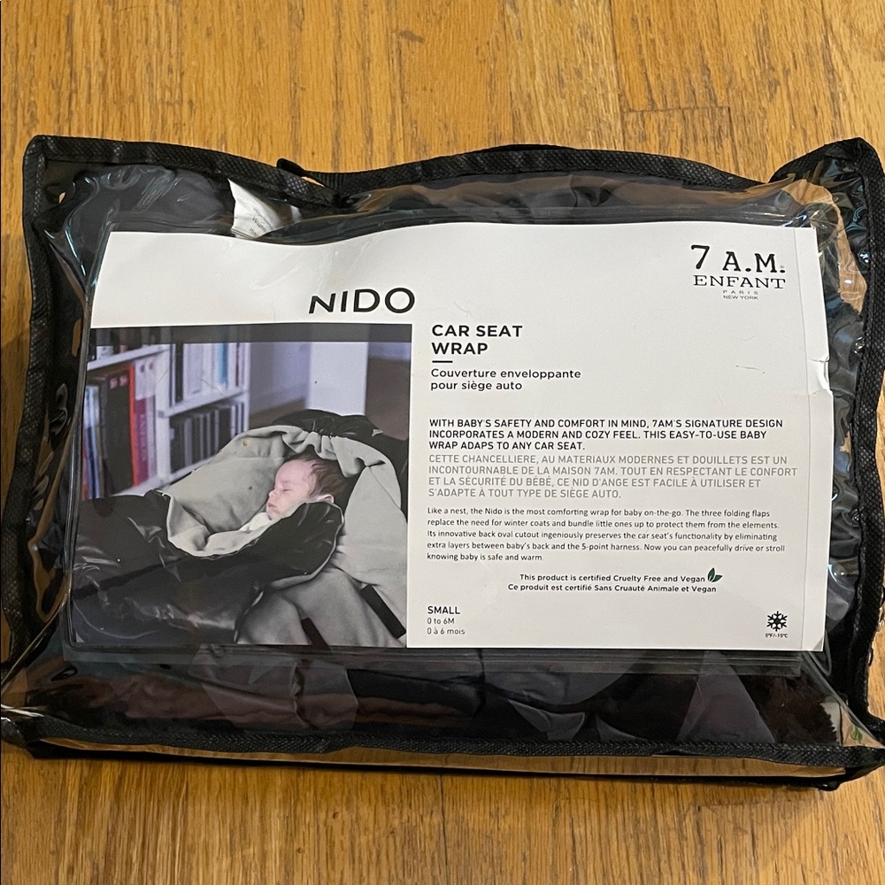 7 A.M. Enfant Nido Car Seat Wrap - Black